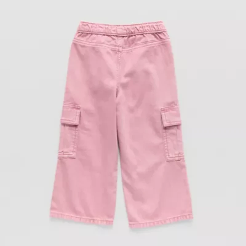 Okie Dokie Toddler & Little Girls Mid Rise Wide Leg Jean