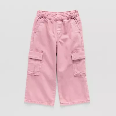 Okie Dokie Toddler & Little Girls Mid Rise Wide Leg Jean