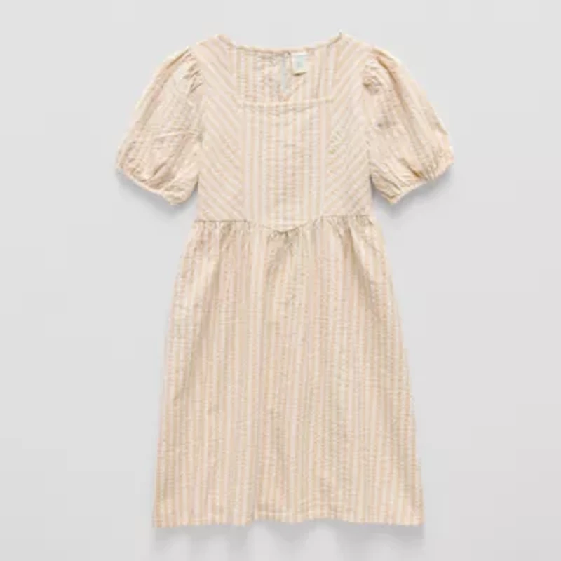 Thereabouts Little & Big Kid Girls Short Sleeve A-Line Dress