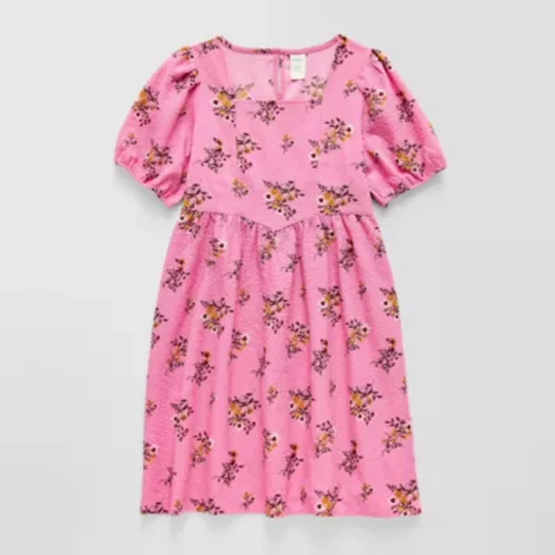 Thereabouts Little & Big Kid Girls Short Sleeve A-Line Dress
