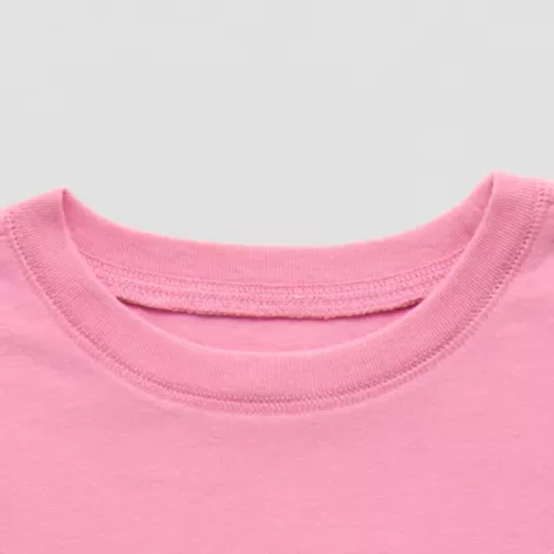 Thereabouts Little & Big Kid Girls Sensory Friendly Crew Neck Long Sleeve Adaptive Regular Fit Graphic T-Shirt