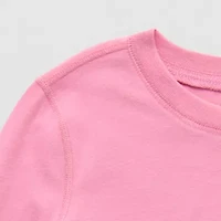 Thereabouts Little & Big Kid Girls Sensory Friendly Crew Neck Long Sleeve Adaptive Regular Fit Graphic T-Shirt