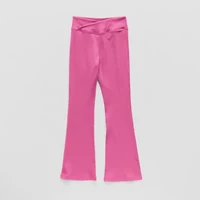 Xersion Ribbed Little & Big Kid Girls Quick Dry High Rise 26 1/2" Active Flare Full Length Leggings