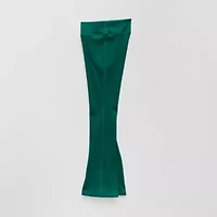 Xersion Ribbed Little & Big Kid Girls Quick Dry High Rise 26 1/2" Active Flare Full Length Leggings