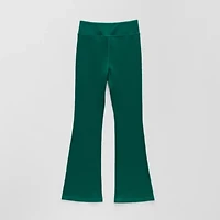 Xersion Ribbed Little & Big Kid Girls Quick Dry High Rise 26 1/2" Active Flare Full Length Leggings