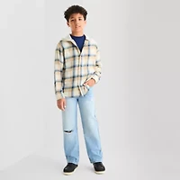 Thereabouts Little & Big Kid Boys Hooded Long Sleeve Cuffed Regular Fit Button-Down Shirt