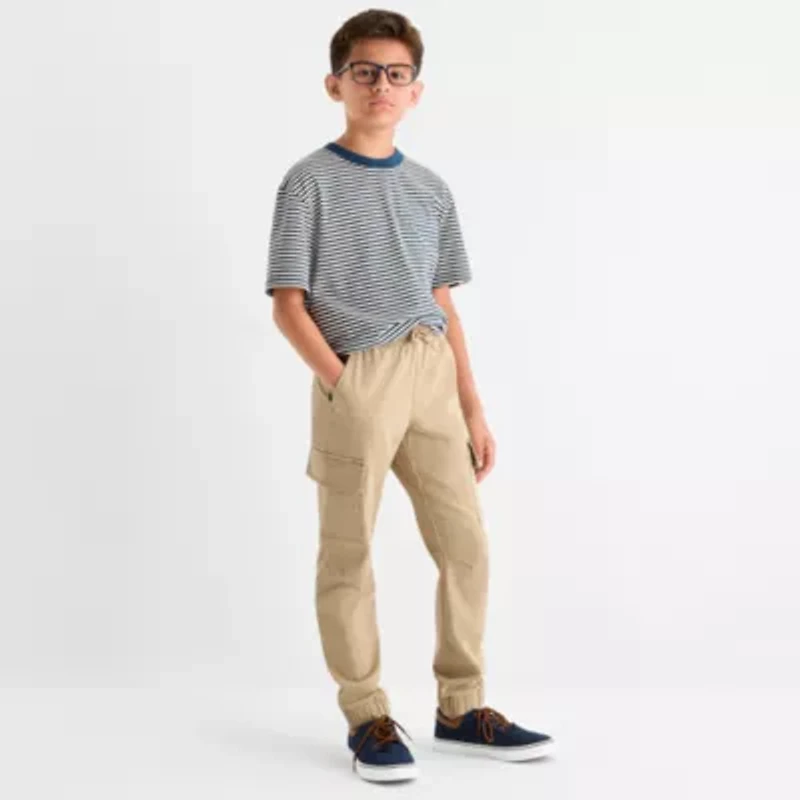 Thereabouts Pull-On Jogger Little & Big Kid Boys Adjustable Waist Cuffed Cargo Pant