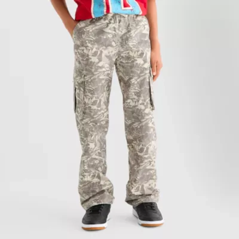 Thereabouts Pull-On Little & Big Kid Boys Adjustable Waist Straight Cargo Pant