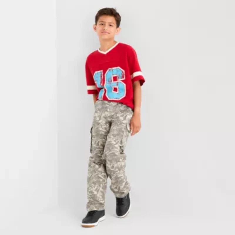 Thereabouts Pull-On Little & Big Kid Boys Adjustable Waist Straight Cargo Pant