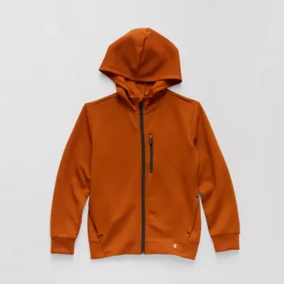 Xersion Double Knit Fleece Little & Big Kid Boys Long Sleeve Zipper Active Hoodie