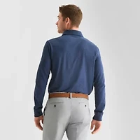 St. John's Bay Super Soft Jersey Mens Classic Fit Long Sleeve Polo Shirt