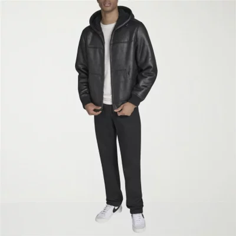 Levi's Mens Faux Shearling Hooded Midweight Coat