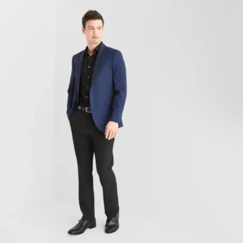 J. Ferrar Mens Stretch Fabric Slim Fit Tuxedo Jacket