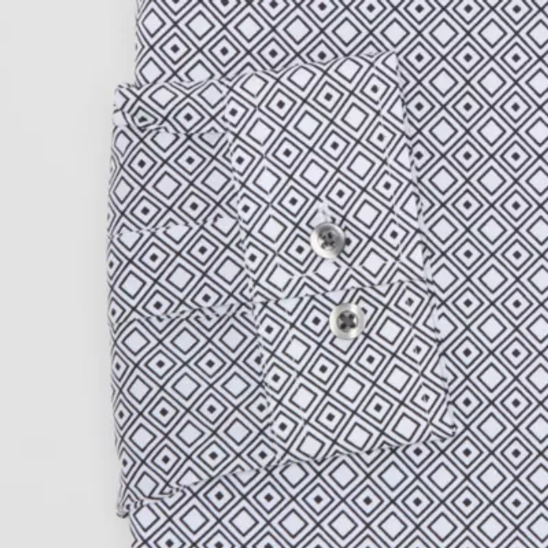 J. Ferrar Ultra Comfort Mens Regular Fit Stretch Fabric Wrinkle Free Long Sleeve Dress Shirt