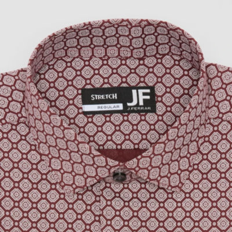 J. Ferrar Ultra Comfort Mens Regular Fit Stretch Fabric Wrinkle Free Long Sleeve Dress Shirt
