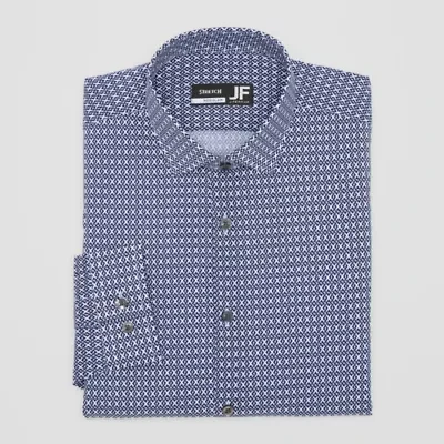 J. Ferrar Ultra Comfort Mens Regular Fit Stretch Fabric Wrinkle Free Long Sleeve Dress Shirt