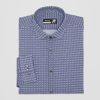 J. Ferrar Ultra Comfort Mens Regular Fit Stretch Fabric Wrinkle Free Long Sleeve Dress Shirt