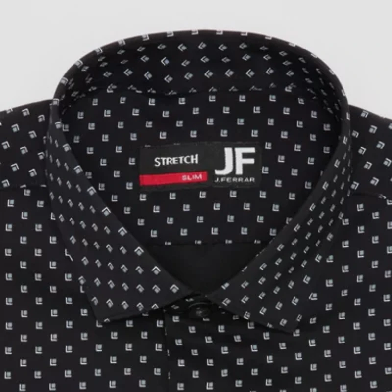 J. Ferrar Ultra Comfort Mens Slim Fit Stretch Fabric Wrinkle Free Long Sleeve Dress Shirt