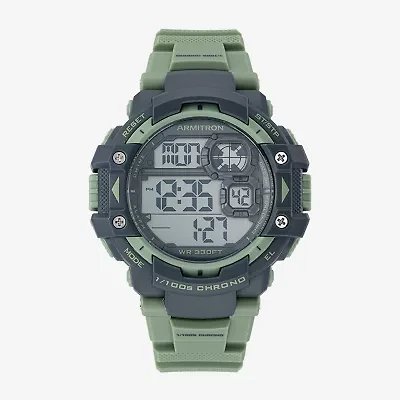Armitron Womens Digital Green Strap Watch 40/8309mgn