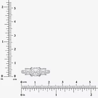 (I / Si2) Womens 2 CT. T.W. Lab Grown White Diamond 3-Stone Engagement Ring