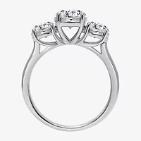 (I / Si2) Womens 2 CT. T.W. Lab Grown White Diamond Round 3-Stone Engagement Ring