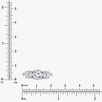 (I / Si2) Womens 2 CT. T.W. Lab Grown White Diamond Round 3-Stone Engagement Ring
