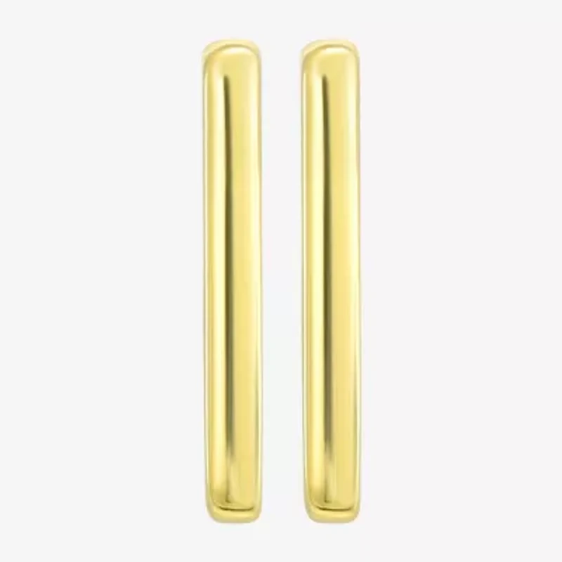 Womens 14K Gold 13mm Square Hoop Earrings