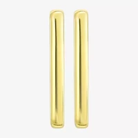 Womens 14K Gold 13mm Square Hoop Earrings