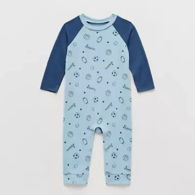 Okie Dokie Baby Boys Crew Neck Long Sleeve Jumpsuit