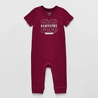 Okie Dokie Baby Boys Crew Neck Short Sleeve Jumpsuit