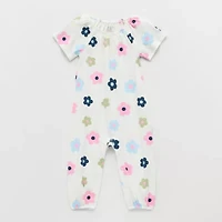 Okie Dokie Baby Girls Crew Neck Short Sleeve Jumpsuit