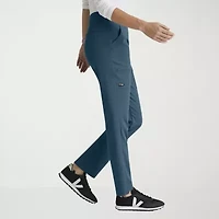 Grey's Anatomy™ by Barco Spandex Stretch Direct Grsp633 Relay 5-Pocket Mid-Rise Straight Leg Womens Petite Fabric Moisture Wicking Wrinkle Resistant Scrub Pant
