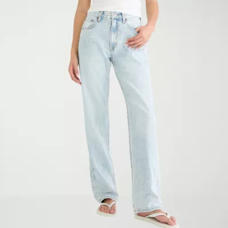 AEROPOSTALE Womens Juniors Highest Rise Relaxed Fit Jean