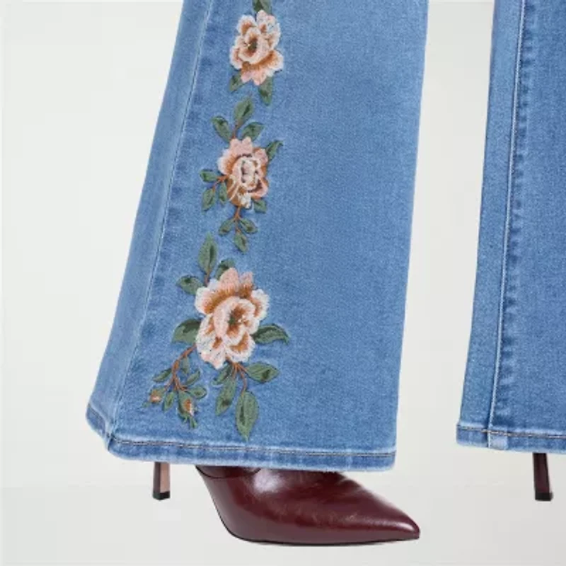 JS Jessica Simpson Womens Plus High Rise Flare Leg Jean