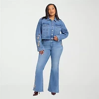 JS Jessica Simpson Womens Plus High Rise Flare Leg Jean