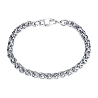 J.P. Army Men's Jewelry Stainless Steel 8 1/2 Inch Wheat Chain Bracelet