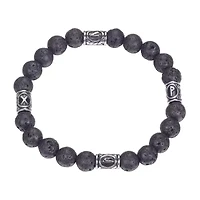 J.P. Army Men's Jewelry Stainless Steel 8 1/2 Inch Beaded Bracelet