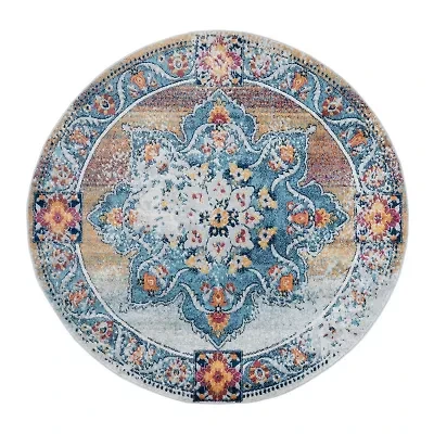 Alexandria 2 Bordered Indoor Round Area Rug