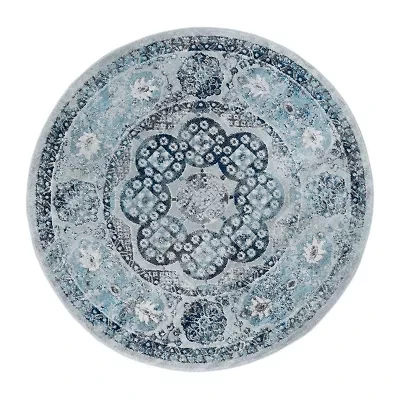 Alexandria 3 Bordered Indoor Round Area Rug