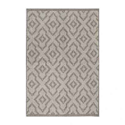 Riviera Home Grey Pattern Rectangular Accent Indoor Rugs