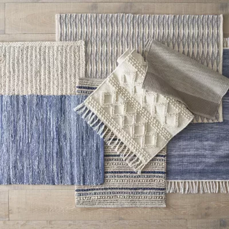 Riviera Home Jute Stripe Rectangular Accent Indoor Rugs