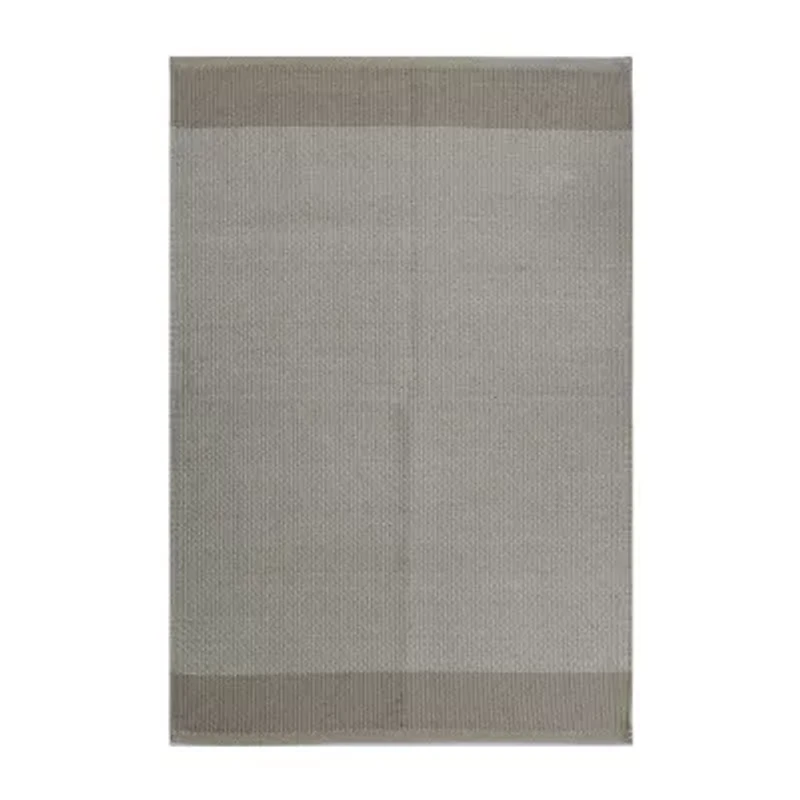 Riviera Home Grey Solid Cotton Rectangular Accent Indoor Rugs