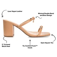 Journee Collection Jessa Womens Round Open Toe Block Heel Pumps
