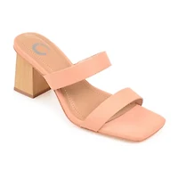 Journee Collection Nolla Womens Round Open Toe Block Heel Pumps