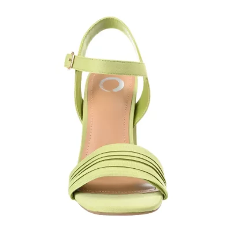 Journee Collection Skiler Womens Open Toe Block Heel Pumps