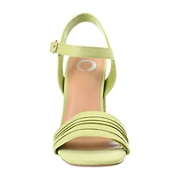 Journee Collection Skiler Womens Open Toe Block Heel Pumps