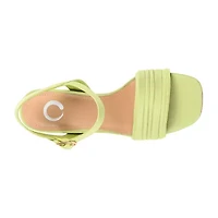 Journee Collection Skiler Womens Open Toe Block Heel Pumps