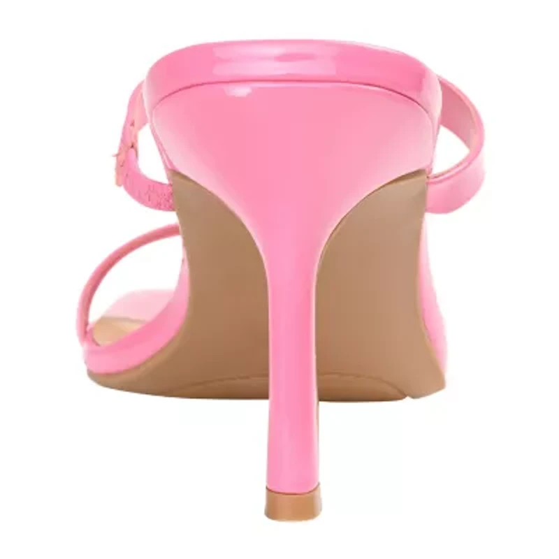 Journee Collection Brie Womens Round Open Toe Stiletto Heel Pumps