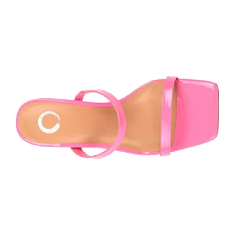 Journee Collection Brie Womens Round Open Toe Stiletto Heel Pumps