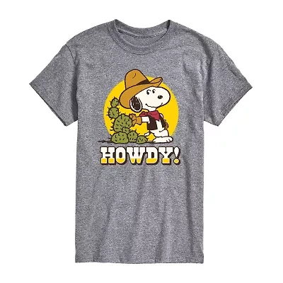 Peanuts Mens Crew Neck Short Sleeve Classic Fit Snoopy Graphic T-Shirt